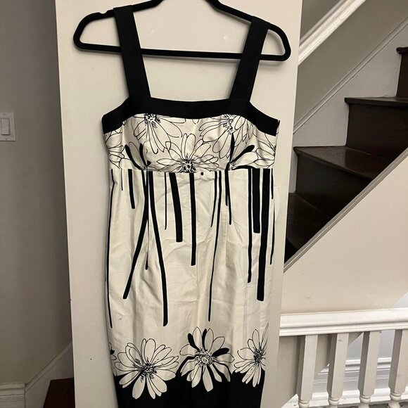 Vintage Deco Black and White Sundress - Picture 3 of 10